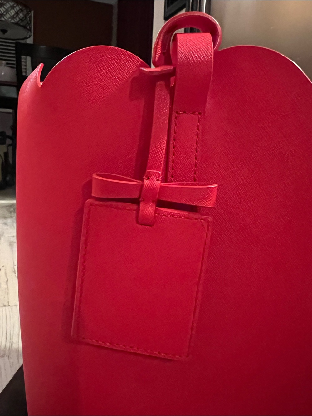 kate spade Carrigan Cherry Red Scallop-Edge Tote - Lily Ave - Picture 6 of 8
